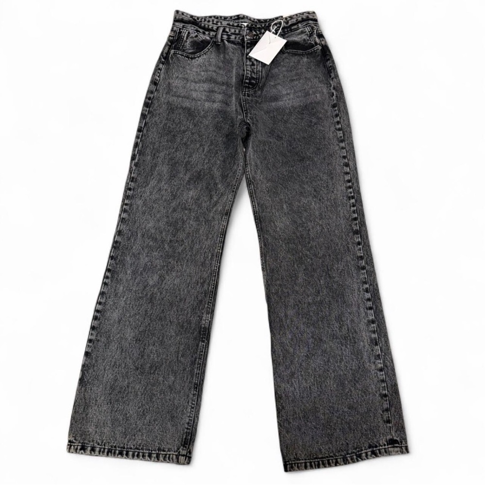 KanCan Raila Acid Wash Wide Leg Jeans